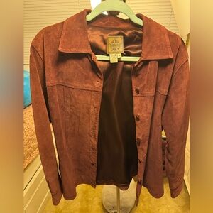 Ami Maroon 100% Leather Jacket, Satin Lining
